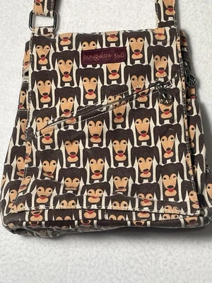 BUNGALOW 360 Bolso de Mano Vegano Pequeño Lona Perro Dachshund Cartera Lindo Bandolera Foto 1 de 4