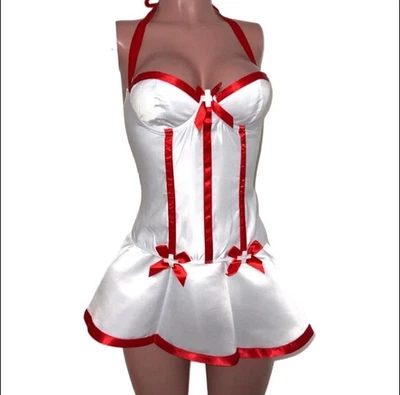 Sexy Conjunto de Disfraz de Enfermera Leg Avenue Vintage Y2K Juegos con disfraces Fiesta Bustier Falda Sombrero M Foto 1 de 4