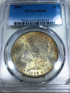 1896 Morgan Silber Dollar PCGS MS65 schöne Münze - Bild 1 von 4