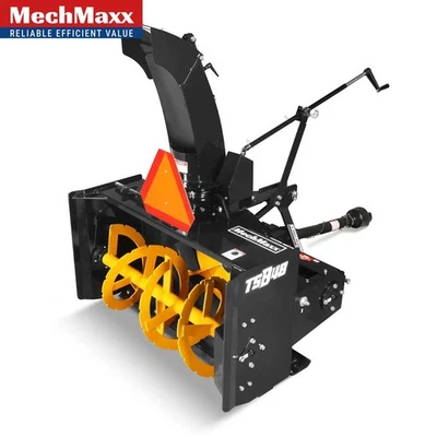 MechMaxx 48" 3 Point PTO Snow Blower,360° Snow Chute,20-45 HP,CAT I & II, TSB48 - Image 1 of 4