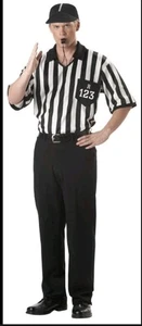California Kostüm Halloween Sport Herren Schiedsrichter Kostüm Shirt (Übergröße 48-52) - Bild 1 von 5