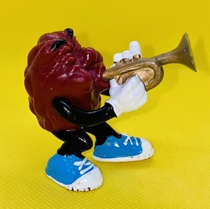 Figurina vintage California Raisins 2" trombettista PVC Calrab 1988 - Foto 1 di 5