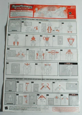 Transformers Armada Instructions Only Sideways with Crosswise and Rook #80717 - Image 1 of 4