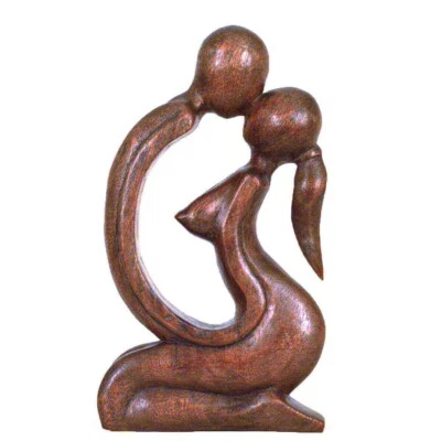 SIMANDRA Bois Figurine Sculpture Abstrait en Afrique Asie Fait à la Main Déco Ensemble