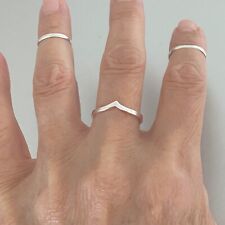 Sterling Silver Plain Chevron Ring, Stackable Ring, Silver Ring, V Shape Ring 