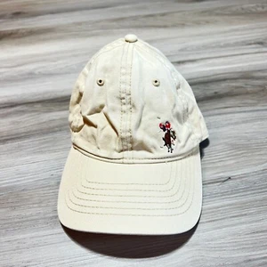 Vintage U.S. Polo Assn. Strap Back Hat Cap Beige One Size Adjustable Retro EUC - Picture 1 of 4