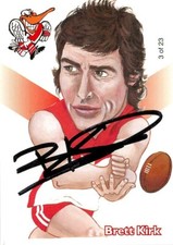 ✺Signed✺ 2005 SYDNEY SWANS AFL Premiers Card BRETT KIRK Weg