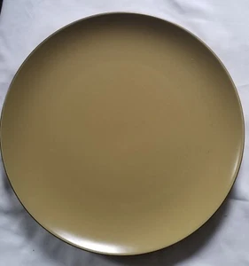 MIKASA TERRA STONE 7001 BRONZE GREEN 12-inch CHOP PLATE ROUND PLATTER JAPAN - Picture 1 of 3