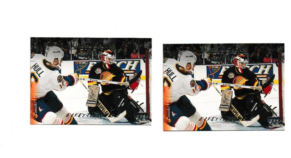 1995-96 Upper Deck ELECTRIC ICE parallel # 136 Kirk McLean Vancouver Canucks - Image 1 of 3