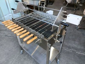 NEW STAINLESS STEEL CYPRUS GRILL SHISH KEBAB BBQ SPIT ROTISSERIE - Picture 1 of 7