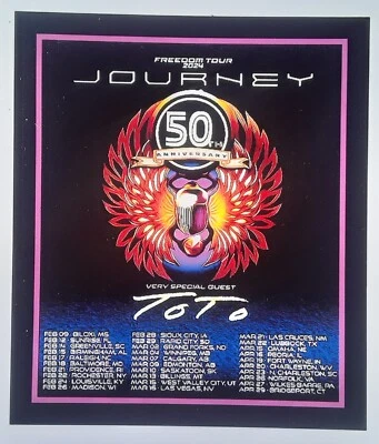 JOURNEY & Toto 2024 (promo)  Magnet 50th Anniversary Tour 2024 W/Tour Dates  - Image 1 of 2