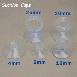 Aquarium Suction Cups Clips 4mm - 25mm Suckers Fish Tank Pads Heater Pump Tube - Picture 1 of 6