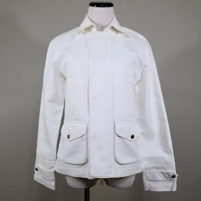 Vintage White Ralph Lauren Golf Jacket Small Womens Pockets Full Zip Sportswear - Image 1 of 4