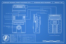 Star Trek Discovery Tricorder Blueprint 2 Poster 12x18 inch
