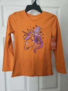 NWT Wonder Nation Girls Halloween Unicorn Long Sleeve T-ShirtSizeL(10-12) - Picture 1 of 5