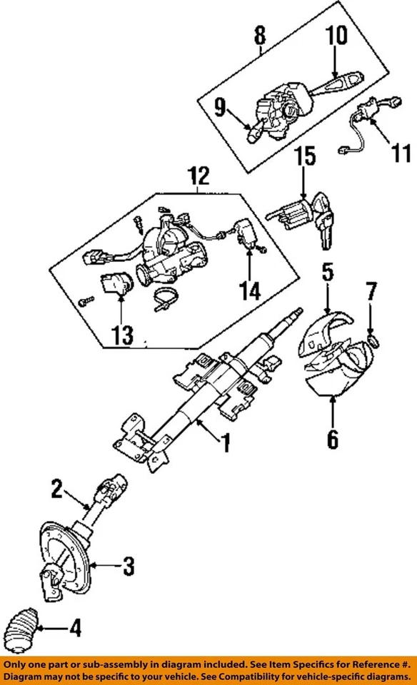 Conjunto de columna de dirección-interruptor limpiaparabrisas CHRYSLER OEM 84-99 Avenger MB953678 Foto 1 de 1
