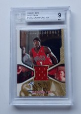 2000-01 Upper Deck SPX Jamal Crawford RC Jersey Auto Rookie Spectrum 15/25 BGS 9