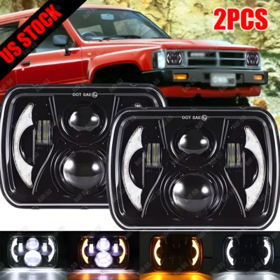 Par de faros LED altos/bajos de 7x6"" 5x7 pulgadas para Toyota Hilux 1983-2004 con Canbus Foto 1 de 4