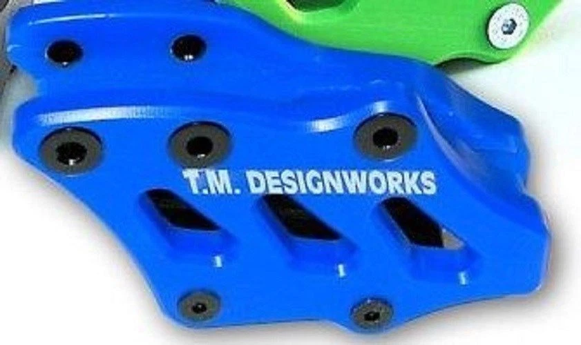 T.M. DesignWorks Factory Edition 2" Rear Chain Guides BLUE 09-15 Kawasaki KX450F - Image 1 of 1