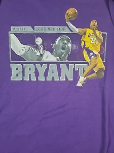 Vintage 2008 Kobe Bryant MVP T-Shirt, Size Large (L), Purple, 22x28" - Picture 1 of 5