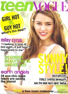 Teen Vogue Magazine Miley Cyrus Summer Fashion Easy Dresses Swimsuits 2009 - Picture 1 of 12