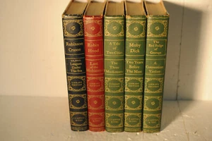 Classic book lot J J Little & Ives Library edition, Moby Dick, Robin Hood, ect. - Imagen 1 de 12