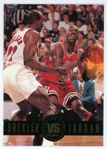 1994-95 Skybox Showdown Series Michael Jordan vs Clyde Drexler #SS11 Bulls - Picture 1 of 1