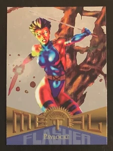 1995 MARVEL METAL #112 PSYLOCKE SILVER FLASHER PARALLEL INSERT CARD NM/M - Picture 1 of 3