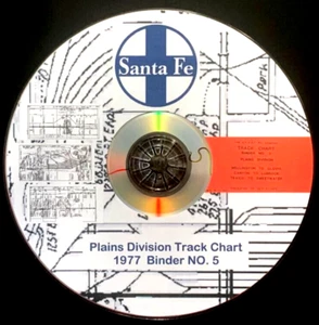 Atchison Topeka & Santa Fe 1977 Plains Div Track Chart Binder5 PDF Pages on DVD - Picture 1 of 8