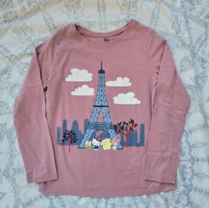 TEA x Hello Kitty Long-sleeved Purple Top Sanrio Friends in Paris Youth 14 - Picture 1 of 4