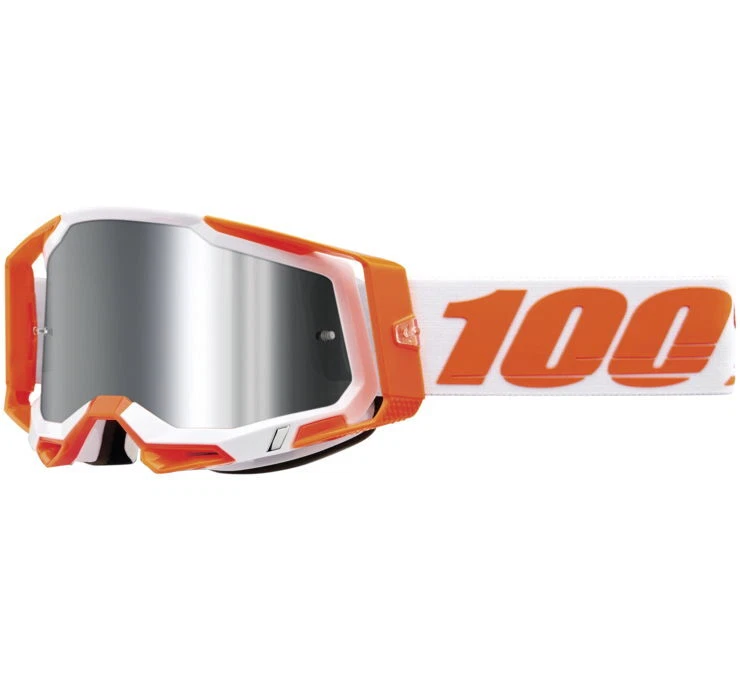 100% Racecraft 2 Gafas Naranja con Flash Plateado Lente Espejo NUEVO Foto 1 de 1