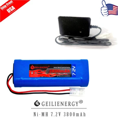 1шт 7.2V 3800mAh никель-металлогидридный аккумулятор Tamiya штепсельная вилка + 1шт RC зарядное устройство - Изображение 1 из 4