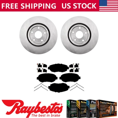 Front Kit Brake Rotors + Ceramic Pads & Hardware For 2001-2005 Lexus GS300 - Image 1 of 4