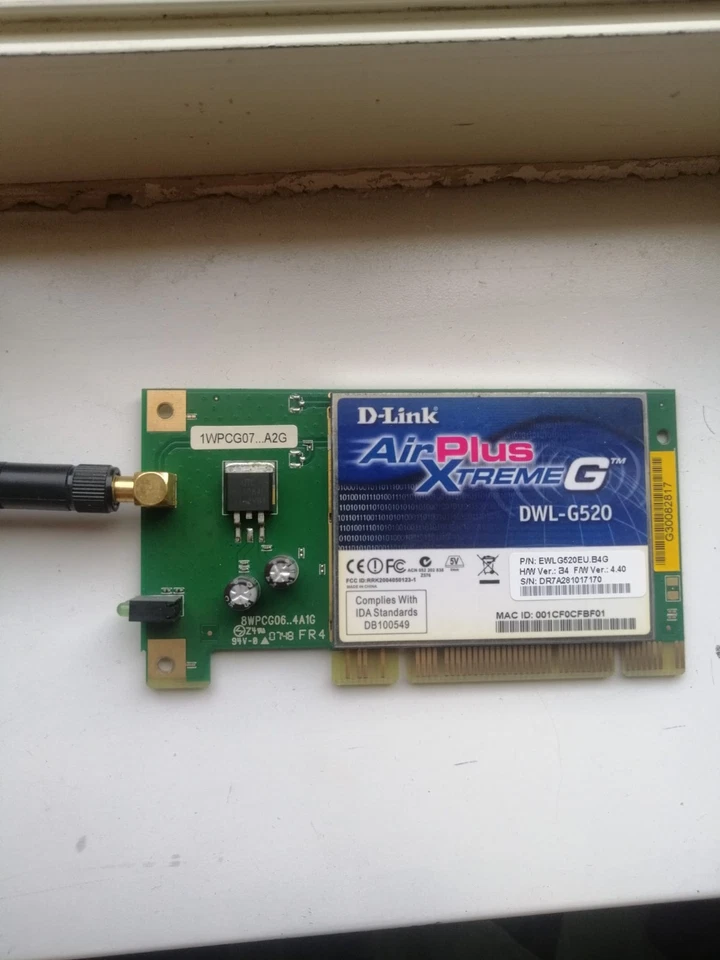Scheda Wireless PCI D-Link AIRPLUS EXTREME DWL-G520 - Immagine 1 di 1