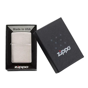 Zippo Classic 200 Lighter – Brushed Chrome Finish | Authentic Windproof Style - Foto 1 di 5