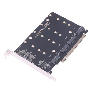 4 Port M.2 NVMe SSD to PCIE X16M Key Hard Drive Converter Reader Expansion C _pu - Zdjęcie 1 z 10
