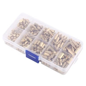 300Pcs M3 Messing Abstandsbolzen Hex Männlich Weiblich & Weiblich Weiblich - Photo 1/9