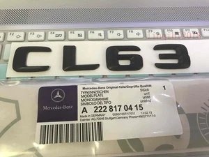 Black " CL63 " High quality Rear Trunk Emblem Decal Badge For Mercedes Benz CL63 - Picture 1 of 7
