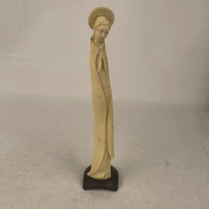 9.25" Tall Blessed Mother Virgin Mary Madonna Vtg Plastic Statue Altar Shrine - Picture 1 of 7