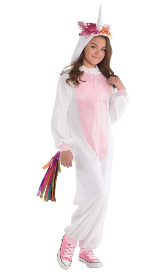 Disfraz de Unicornio con Cremallera para Niñas Niñas Disfraces de Animales e Insectos Halloween  Foto 1 de 4