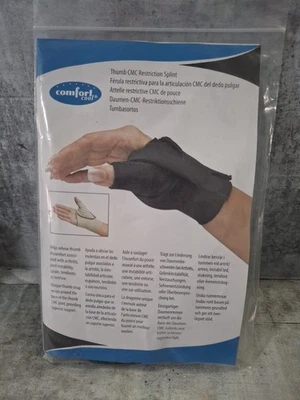 Comfort Cool Left Hand Size Medium+ Black Thumb CMC Restriction Splint New - Image 1 of 3