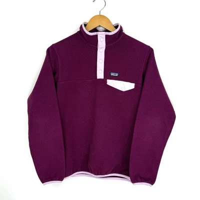 Pullover polar Patagonia Synchilla Snap-T juvenil XXL adulto pequeño púrpura Foto 1 de 4