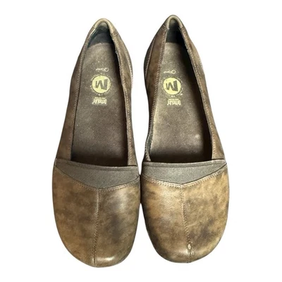Merrell Dark Brown Leather Comfort Slip On  Shoes Women's sz 8 - Image 1 of 4