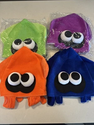 SPLATOON NINTENDO SQUID INLING SOMBREROS PROMOCIONALES RAROS LOTE DE 4 NUEVOS SELLADOS ENVÍOS GRATIS Foto 1 de 4