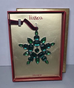 Liz & Co. grüner Schmuck Schneeflocke Weihnachtsschmuck von 2008. - Bild 1 von 14