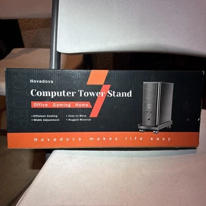 Adjustable Mobile CPU Stand, Ventilated Computer Tower Stand with 4 Caster Wh... - Picture 1 of 2
