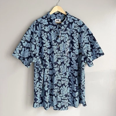 Camisa para hombre HB Harbor Bay hawaiana abotonada manga corta bolsillo informal 3XL NUEVA CON ETIQUETAS Foto 1 de 4
