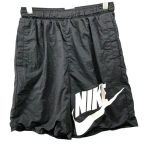 Nike Sportswear Boys XL 18-20 Woven Shorts Black White Active Nylon Outdoor - Picture 1 of 6