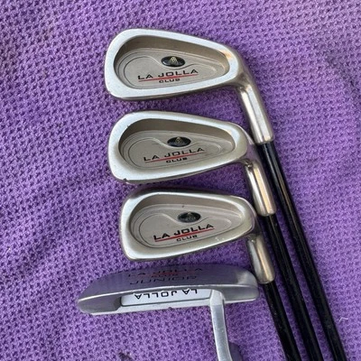 La Jolla Junior Golf Set RH Regular Graphite 4 Clubs Putter Superflex Blue - Image 1 of 4