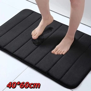 Soft Bath Mat 40*60cm Memory Foam Mat New Bathroom Rug Home Floor - Picture 1 of 21